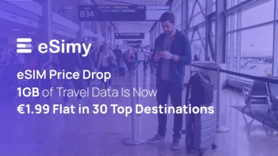 eSIM Price Drop: 1GB of Travel Data Is Now €1.99 Flat in 30 Top Destinations